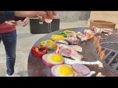 Portable Pizza Oven Corten Steel BBQ Grill Mudah dirakit di luar ruangan