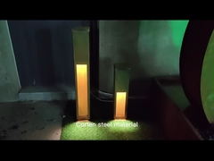 Rustic red Corten Steel Outdoor Lights Box Metal Outdoor Lamp 10Watt